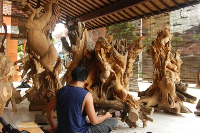 Bali Arts shopping with temples-waterfall visit. - Mas wood carving center: where the craft detail is the point