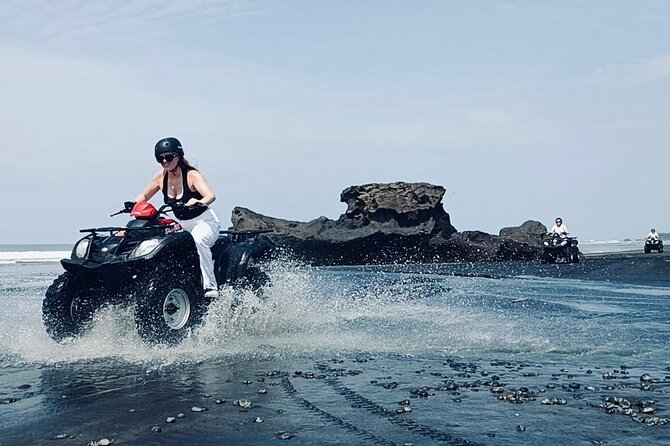 Bali ATV Ride On the Beach, Rice Field and Village Tour 2 Hour - Rice fields with sea views: the calm before the roar