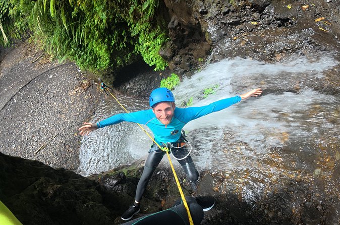 Bali Canyoning Trip – Explore Hidden Waterfalls & Gorges - Git Git Waterfall: the iconic rappel moment