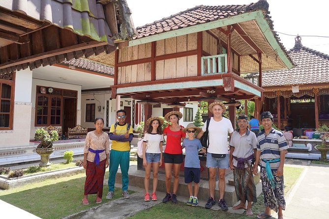Bike ride in the rice fields, Bali countryside - Riding the Flat, Downhill Route Through Quiet Villages