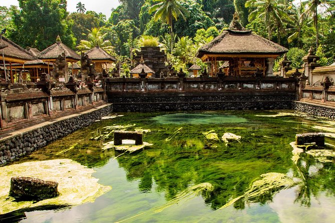 Ubud Village Sightseeing, Famous Paddy Field And Ubud Waterfall - Tirta Empul holy spring temple: purification at the water pools